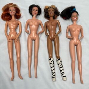 Vintage Spice Girls Doll Lot - Posh, Scary, Ginger, Sporty + a few Accessories!